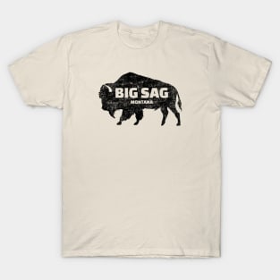 Big Sag, MT - Buffalo (Distressed) T-Shirt